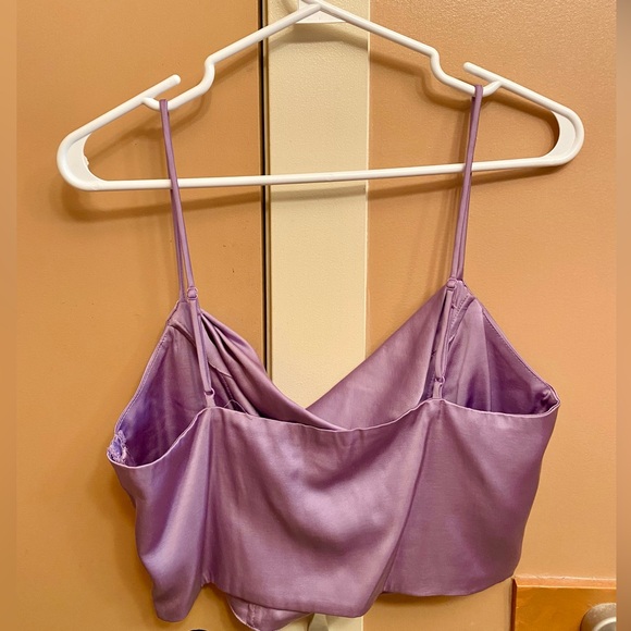 Light Purple H&M Cropped Corset Top - US M - Picture 5 of 7